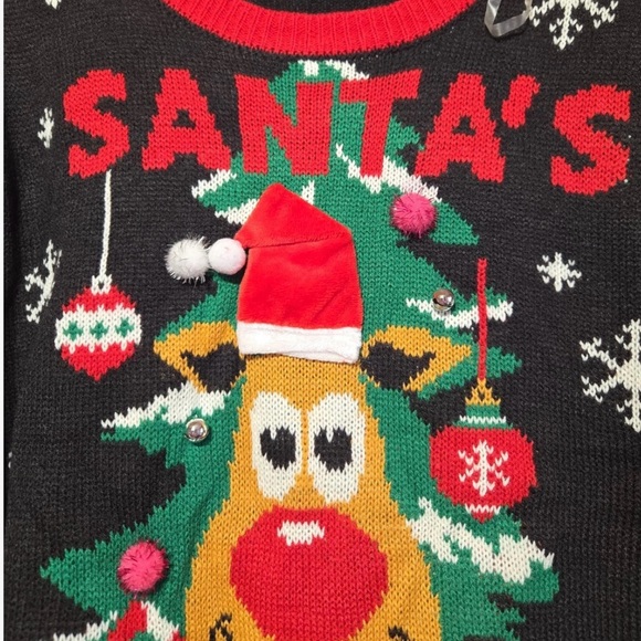 Ugly Christmas Sweater Santa’s Favorite Women's Size S NWT - Picture 4 of 6